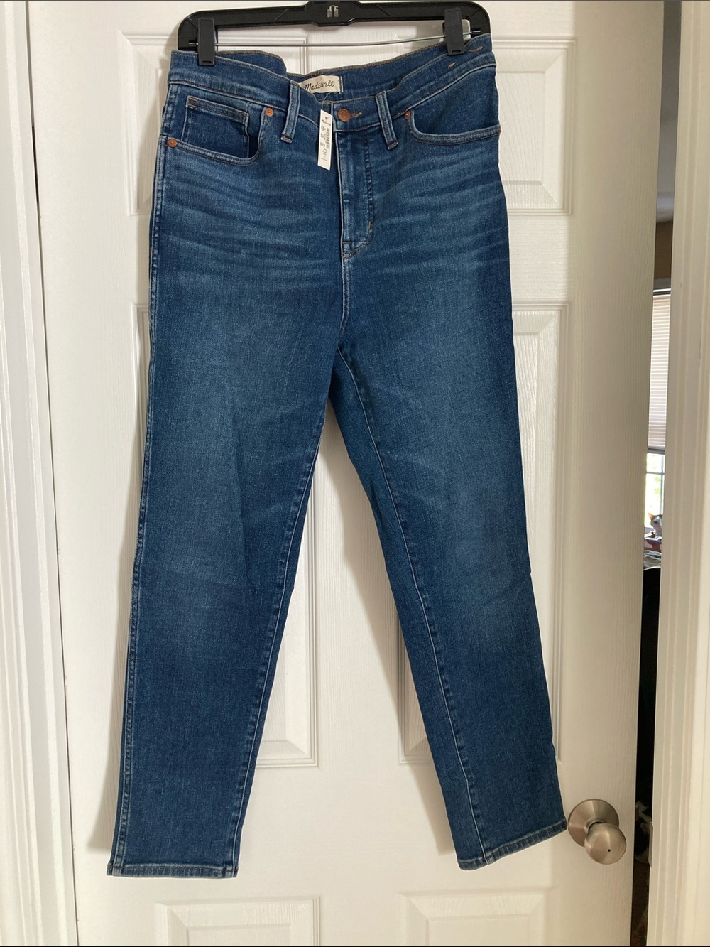 Madewell stovepipe jeans in pendelton rinse